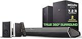 Nakamichi Shockwafe Elite 7.2.4 Channel 800W Dolby Atmos/DTS:X Soundbar with Dual 8” Subwoofers (Wireless) & 2 Rear Surround Speakers. Enjoy Plug and Play True 360° Cinema Sound & Room-Shaking Bass