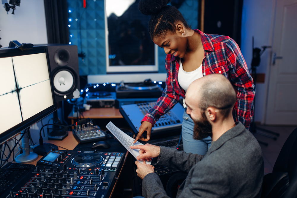 a DJ Plays in his studio the affordable studio monitors