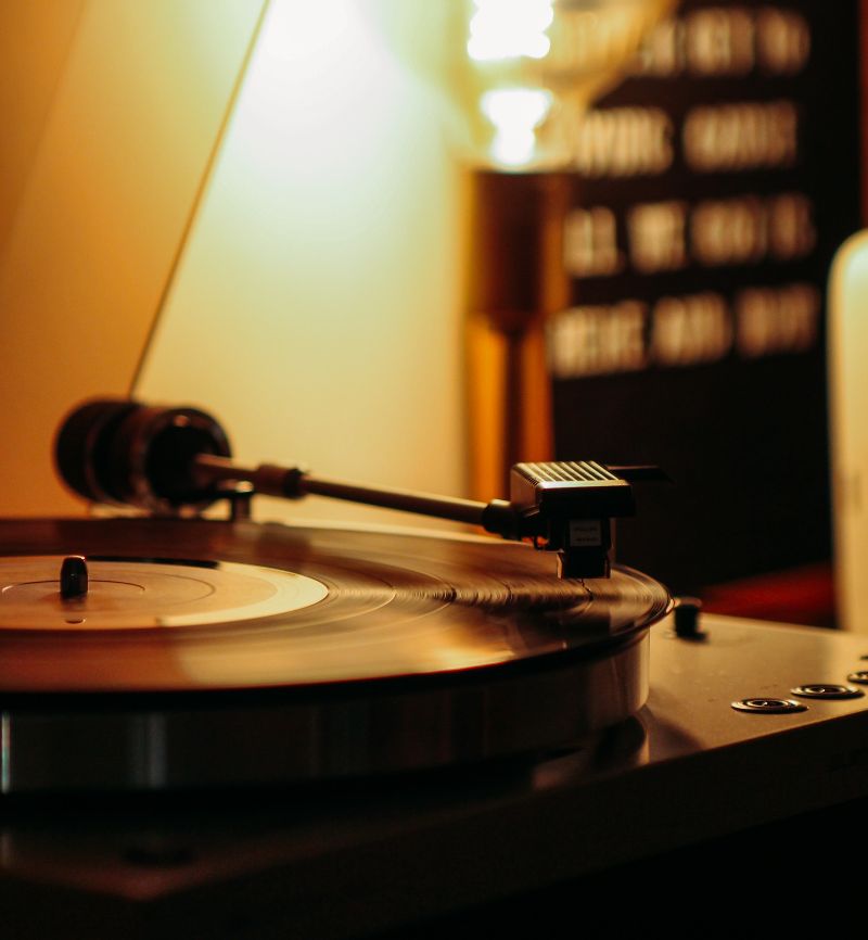 Playing a vinyl record